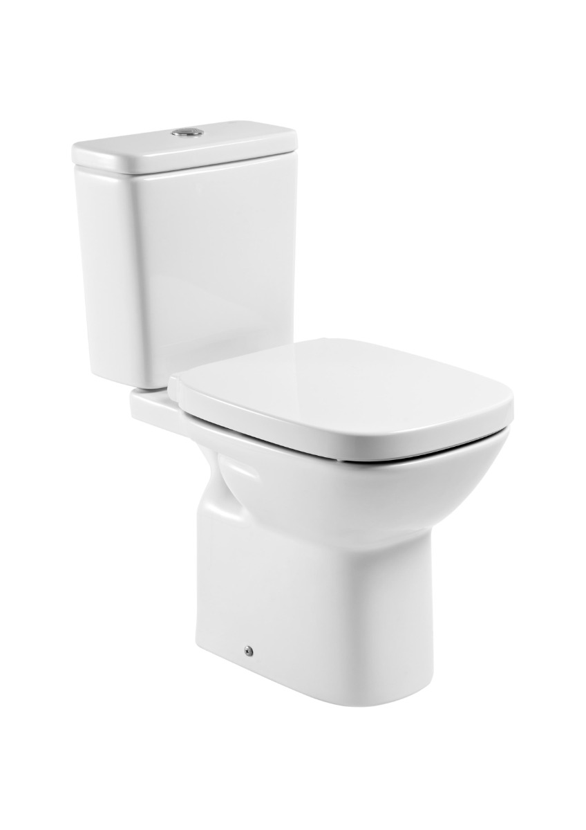 SQUARE - Vitreous china close-coupled WC with horizontal outlet