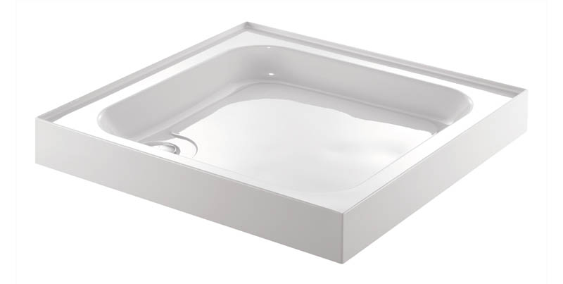 Just Trays ULTRACAST Square Shower Tray 760x760mm Flat Top-White