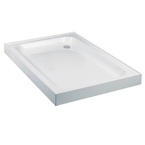 Just Trays ULTRACAST Rectangular Shower Tray 900x760mm 4 Upstands- White
