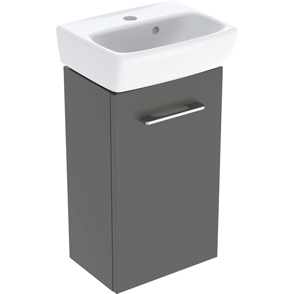 Selnova Square basins with cabinet, one door 360mm - Lava