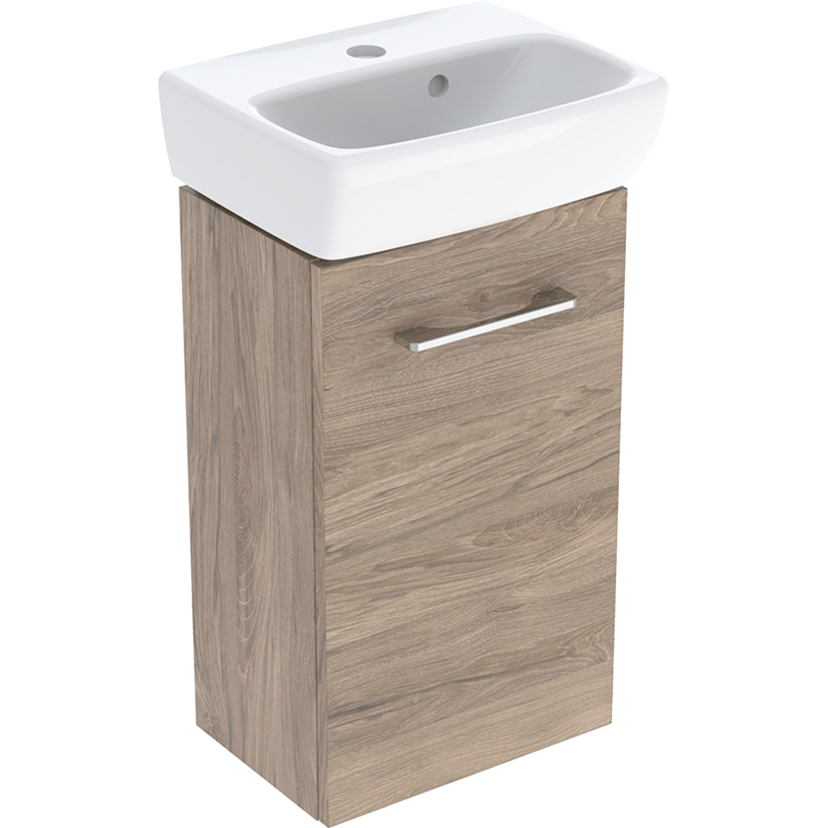 Selnova Square basins with cabinet, one door 360mm - Hickory 
