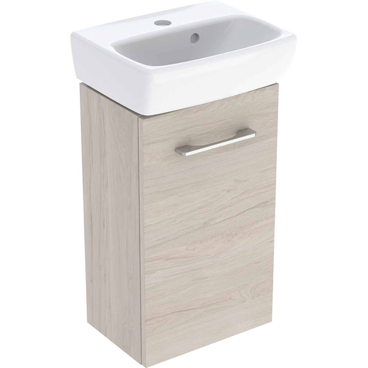 Selnova Square basins with cabinet, one door 360mm - Light Hickory 