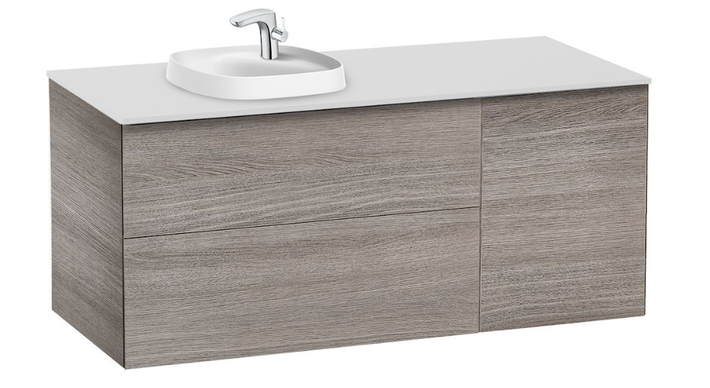 Base unit for in countertop basin on the left CITY OAK 1200 x 505 x 525 mm