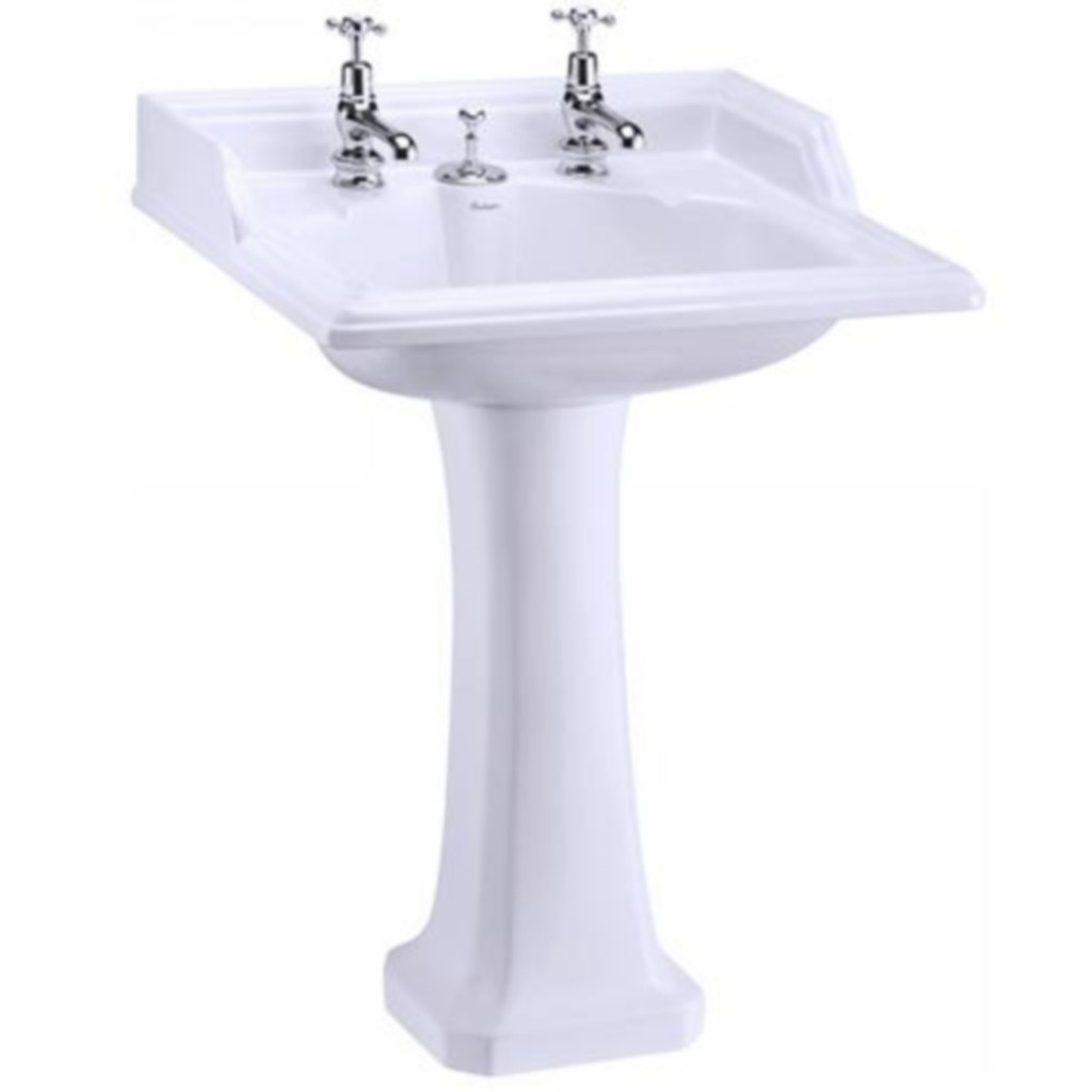 Classic 65cm Basin with Invisible Overflow & Classic Standard Pedestal 2TH