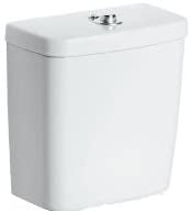 Armitage Shanks CONTOUR 21 SCHOOLS Close Coupled Delay Fill; Syphon Cistern 4.5 Litre Single Flush Spatula Lever; Bottom Supply And Internal Overflow With Secure Cover Fastener; White