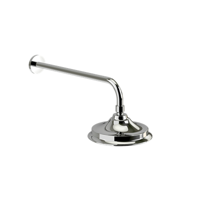 Riviera fixed AirBurst Shower Head with arm-6" AirBurst shower head and arm in Chrome