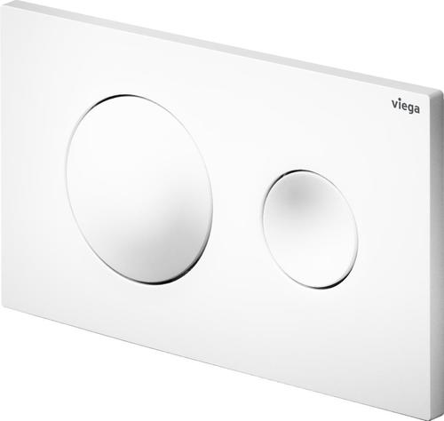 WC flush plate for Prevista-plastic white alpine