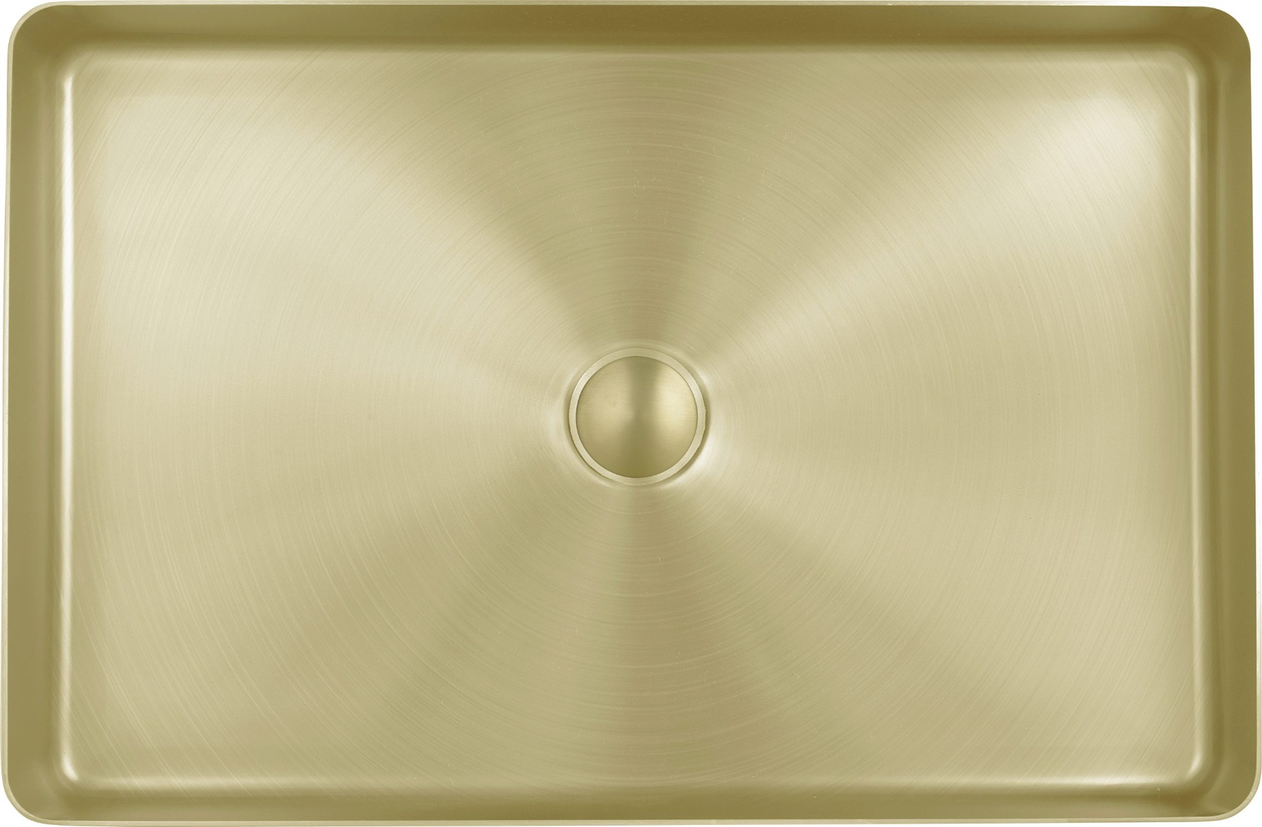 VOS Brushed Brass Grade 316 Stainless Steel Counter Top Basin 2