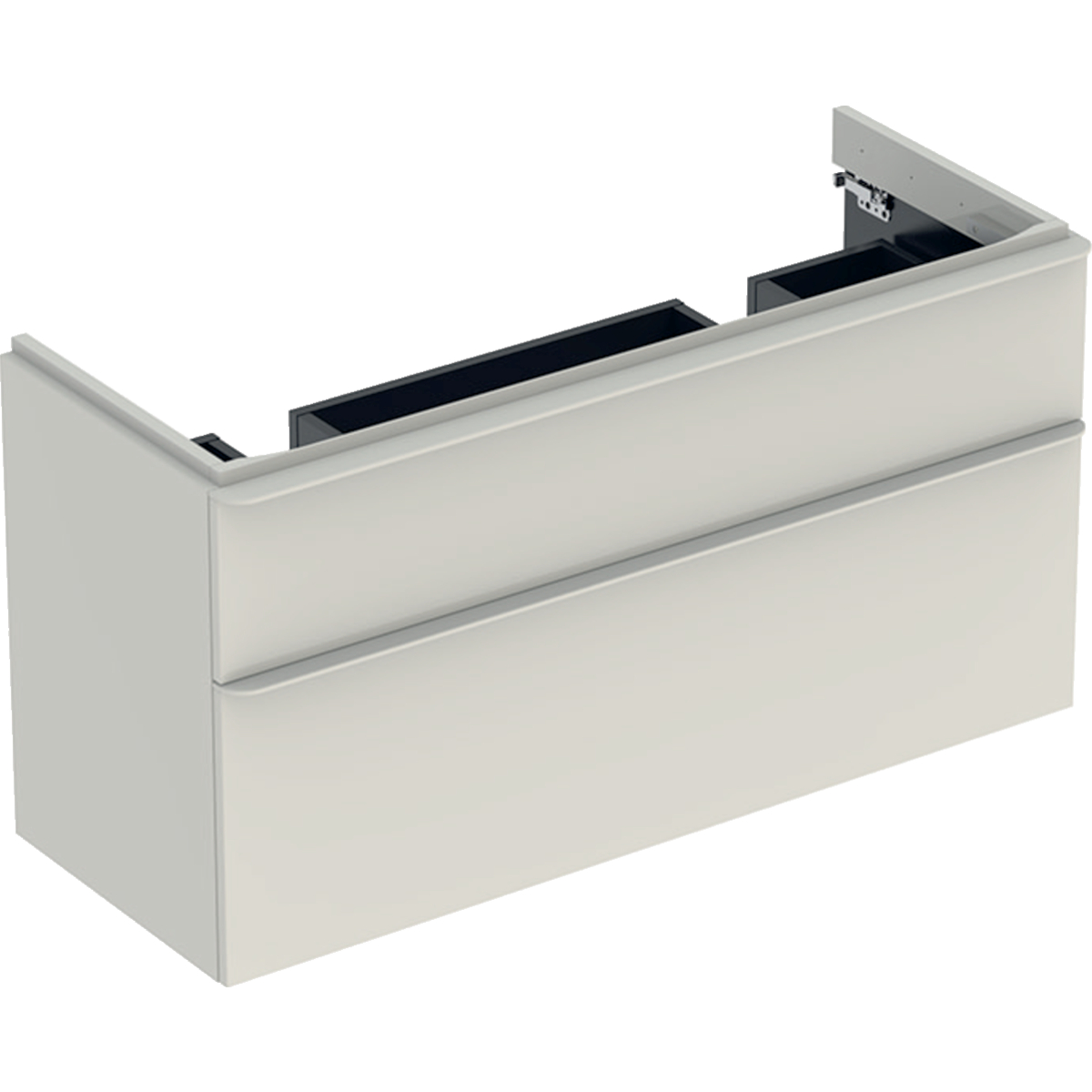 Geberit Smyle Square 1200mm double washbasin unit 2 drawer Sand