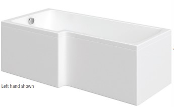 Trojan 1700mm Cube Solarna L Shower Bath Pack - Left Hand (incl. bath, front panel & screen)