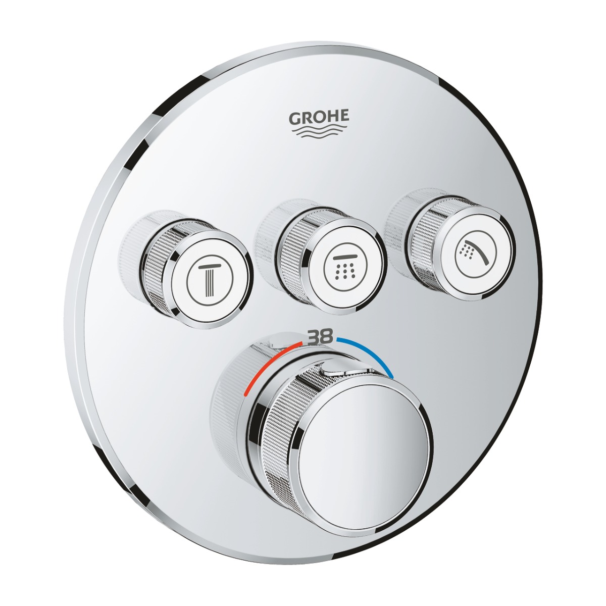GROHTHERM SMARTCONTROL THERMOSTAT FOR CONCEALED INSTALLATION WITH 3 VALVES 29121000