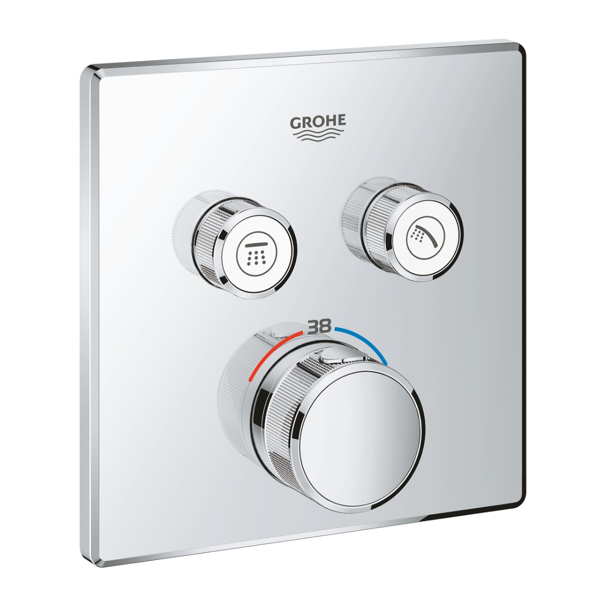 GROHTHERM SMARTCONTROL THERMOSTAT FOR CONCEALED INSTALLATION WITH 2 VALVES 29124000