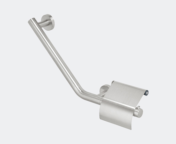 Safety Bar / Toilet Roll Holder Polished Finish Right