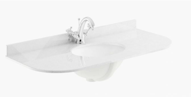 BAYC252 1000MM MARBLE SINGLE BOWL WITH RADIUS 1 TAP HOLE