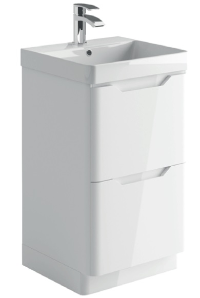 Brun 500 Floor Standing Vanity Unit - Gloss White