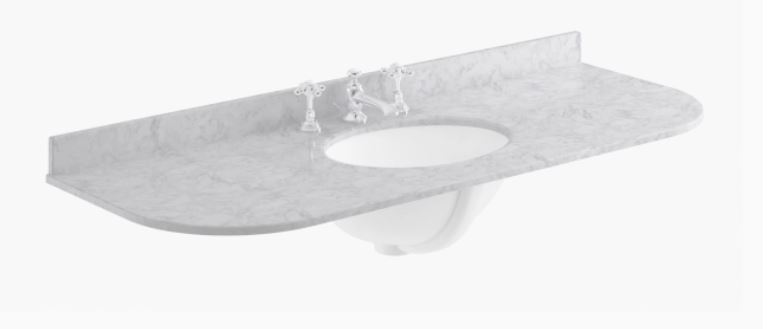 BAYC244 1200MM MARBLE SINGLE BOWL WITH RADIUS 3 TAP HOLE
