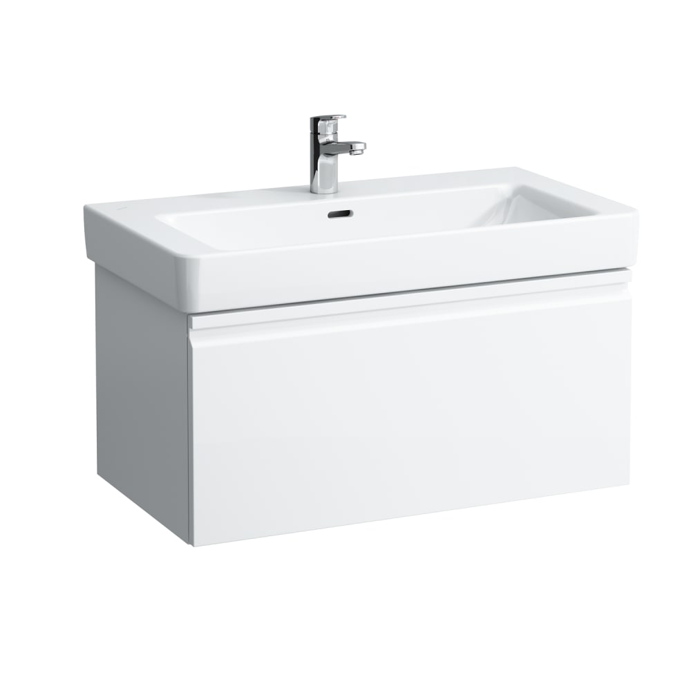 Vanity unit, 1 drawer and interior drawer, incl. drawer organiser, matches washbasin 813965- MATT WHITE