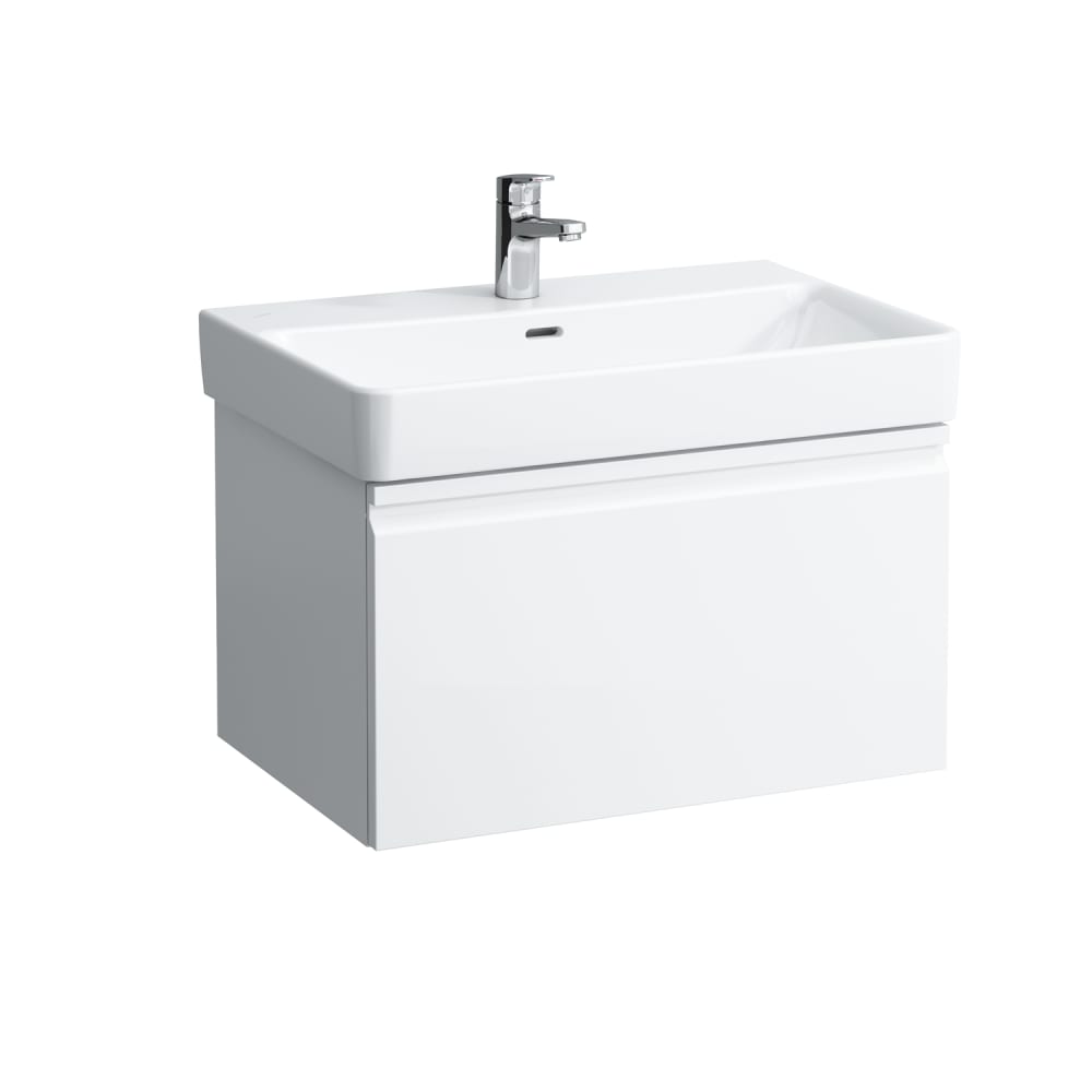 Vanity unit 665 x 450 x 390 mm, 1 drawer and interior drawer, incl. drawer organiser, matches washbasin 810967- WHITE
