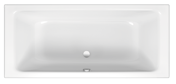 Bette Select Duo rectangular bath, built-in matt white, with BetteGlaze Plus- 180x80 cm