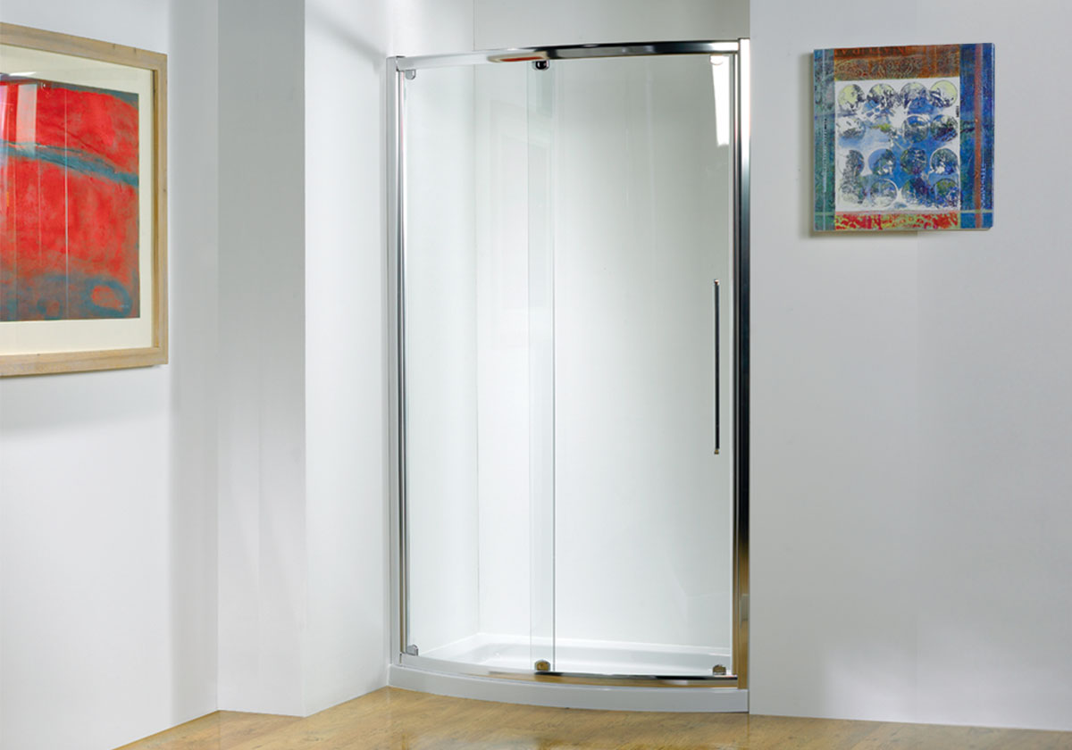 1700mm Bowed Sliding Shower Door