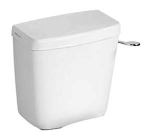 Armitage Shanks SANDRINGHAM 21 Close Coupled Cistern With Reversible Spatula Lever 6 Or 4 Litre Single Flush Syphon Bottom Supply And Internal Overflow; White