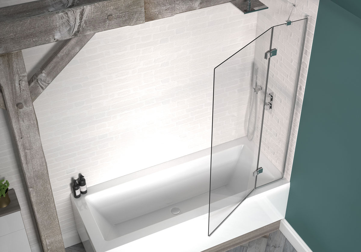  Two Panel Out-Swing Bath Screen