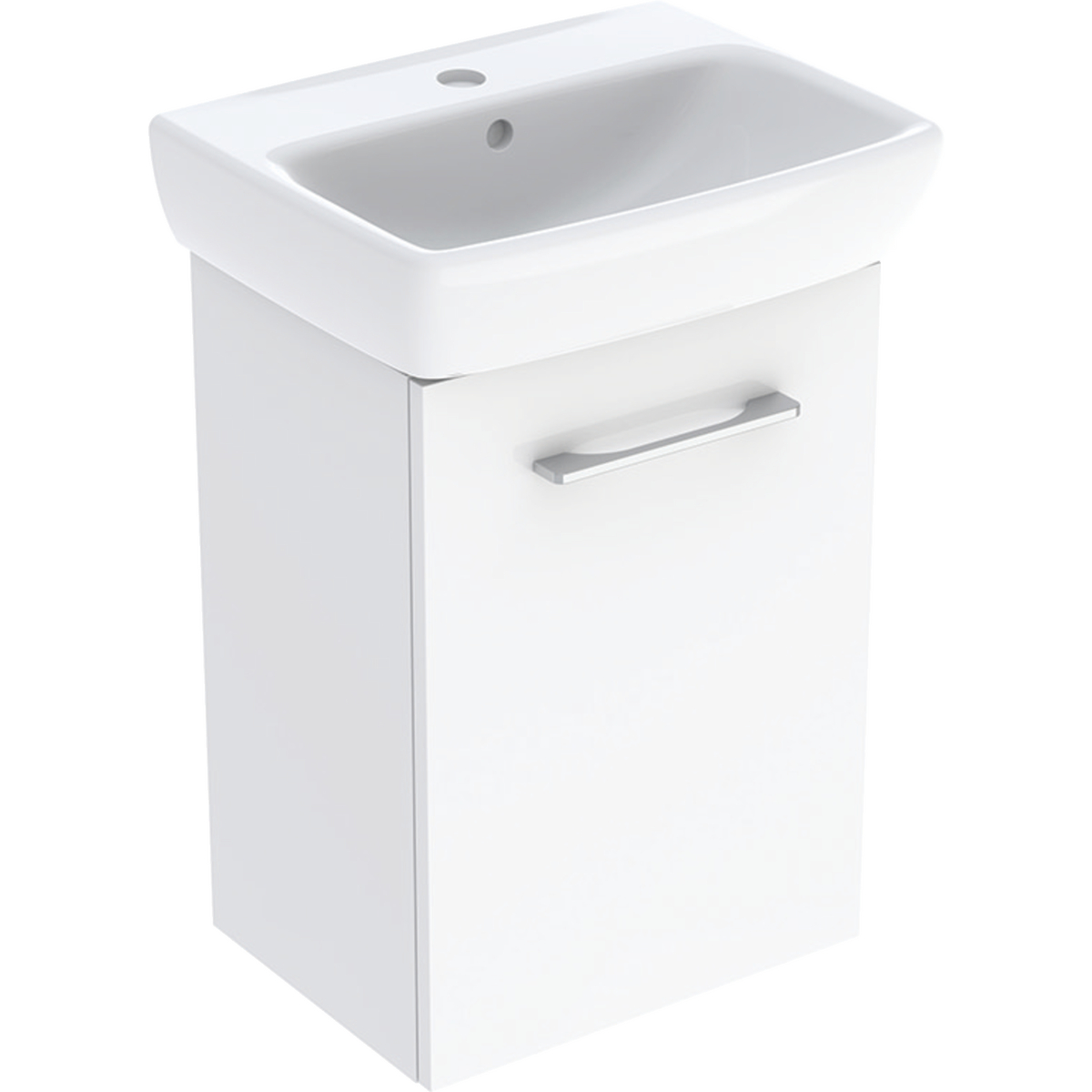 Selnova Square Basins With Cabinet, One Door 450mm - White