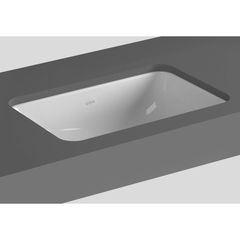 S20 Undercounter Washbasin Without Tap Hole, With Overflow Hole, 38 cm, White
