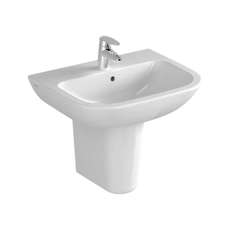 S20 Standard Washbasin With Tap Hole, 55 cm, White