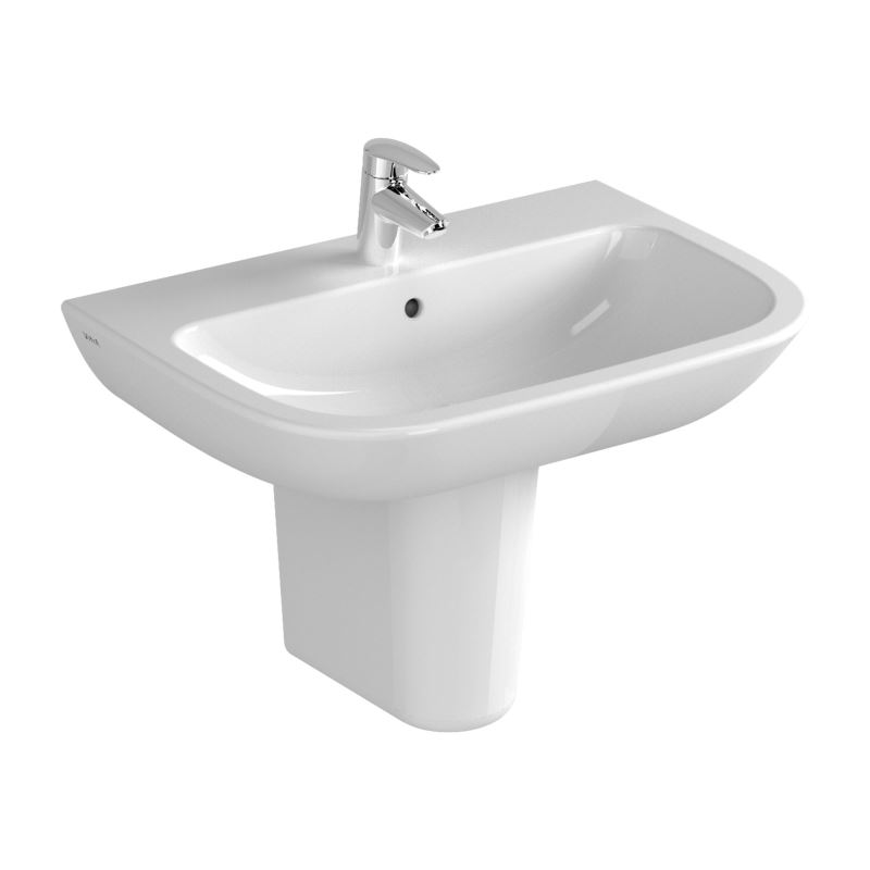 S20 Standard Washbasin With Tap Hole, 65 cm, White