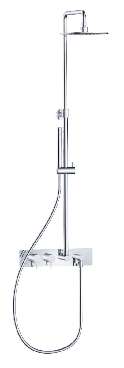 Florence Thermostatic Concealed 2 Outlet Shower Valve with Rigid Riser