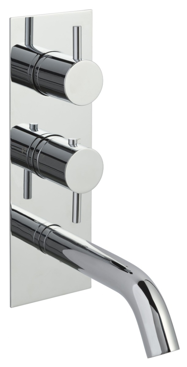 Florence Thermostatic Concealed 2 Outlet Shower Valve with Spout