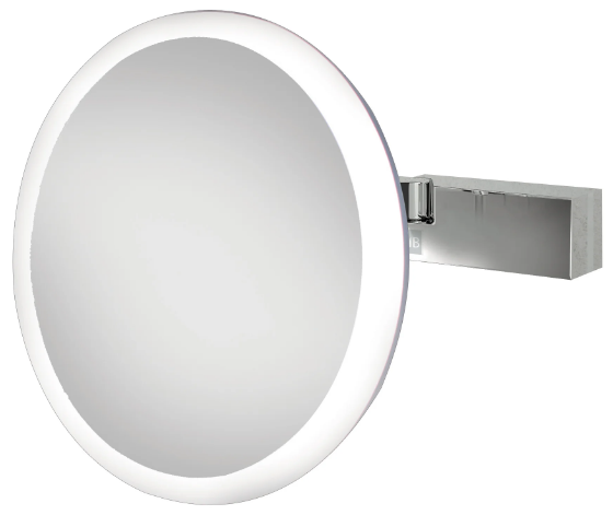 Cirque Illuminated Magnifying Bathroom Mirror Chrome Ø20cm