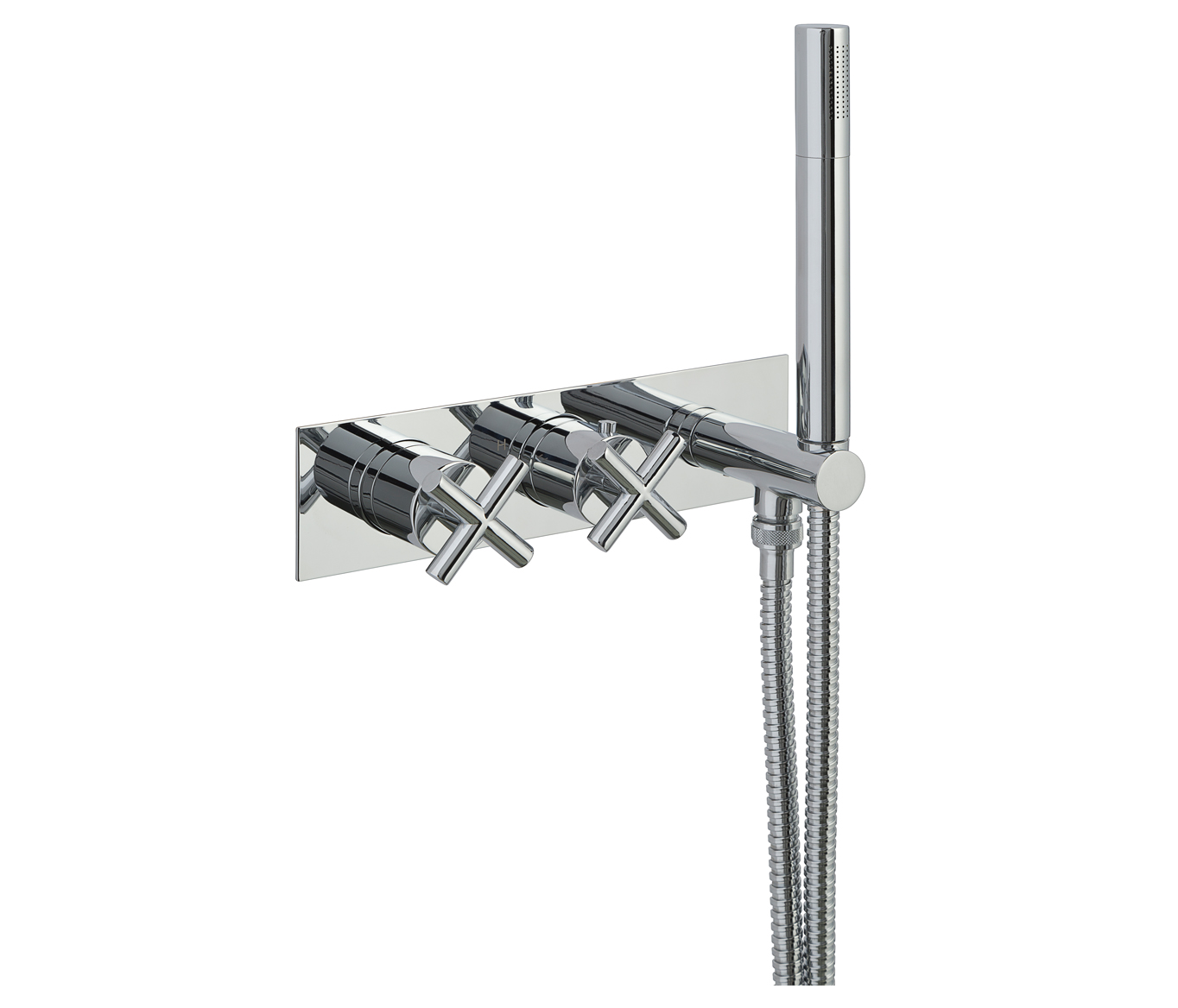 JTP - Solex thermostatic concealed 2 outlets shower valve with an attached handset, MP 0.5