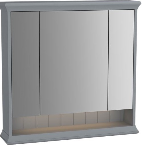 Valarte Mirror Cabinet 80 cm, Matt Grey