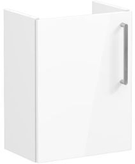 Root Flat Washbasin Unit 45cm, compact, High Gloss White, with door, left hand hinged