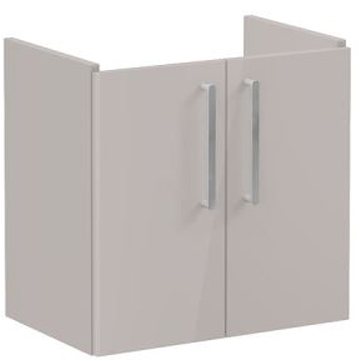 Vitra Root Flat Washbasin Unit with doors, compact, 60cm High Gloss Sahara Beige