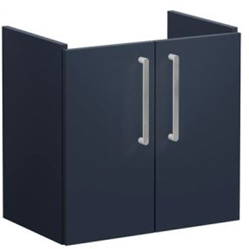 Vitra Root Flat Washbasin Unit with doors, compact, 60cm Matt Dark Blue