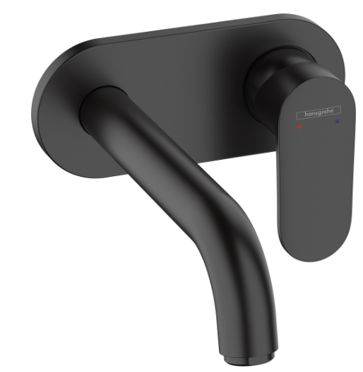 Vernis Blend Single lever basin mixer for concealed installation wall-mounted - Matt Black