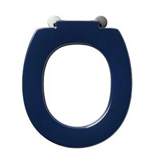Contour 21 small toilet seat for 305mm high bowl - no cover - bottom fixing hinges Dark Blue