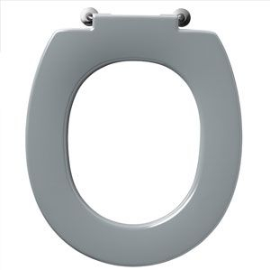 Contour 21 small toilet seat for 305mm high bowl - no cover - bottom fixing hinges Grey