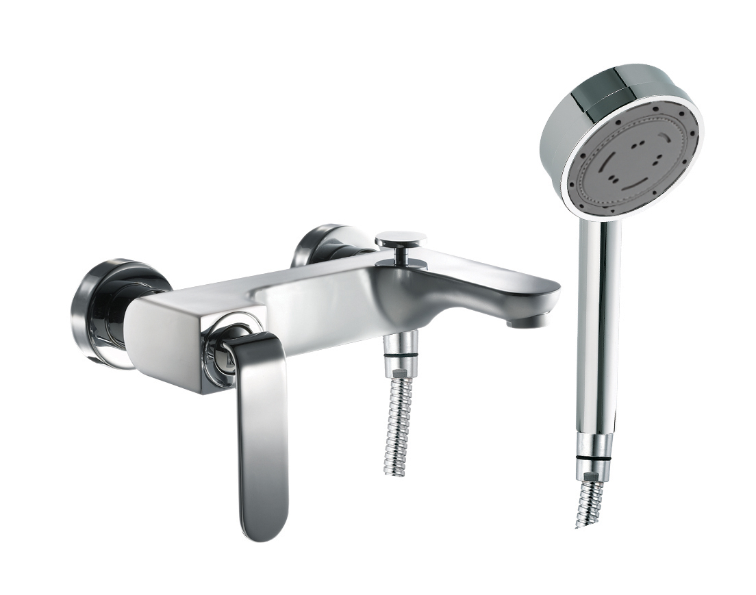 Vue single lever wall mounted bath shower mixer with kit, HP 1