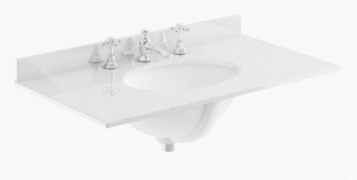 BAYC231 800MM MARBLE SINGLE BOWL 3 TAP HOLE