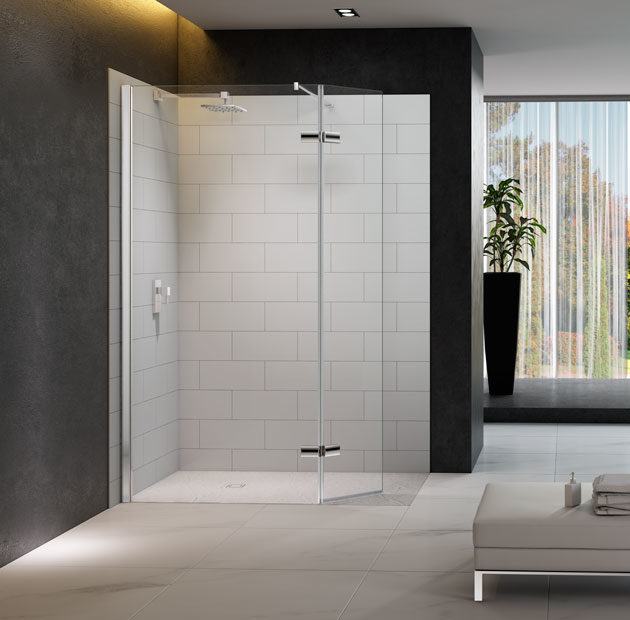 8 SERIES WETROOM PANEL WITH HINGED SWIVEL PANEL 1050