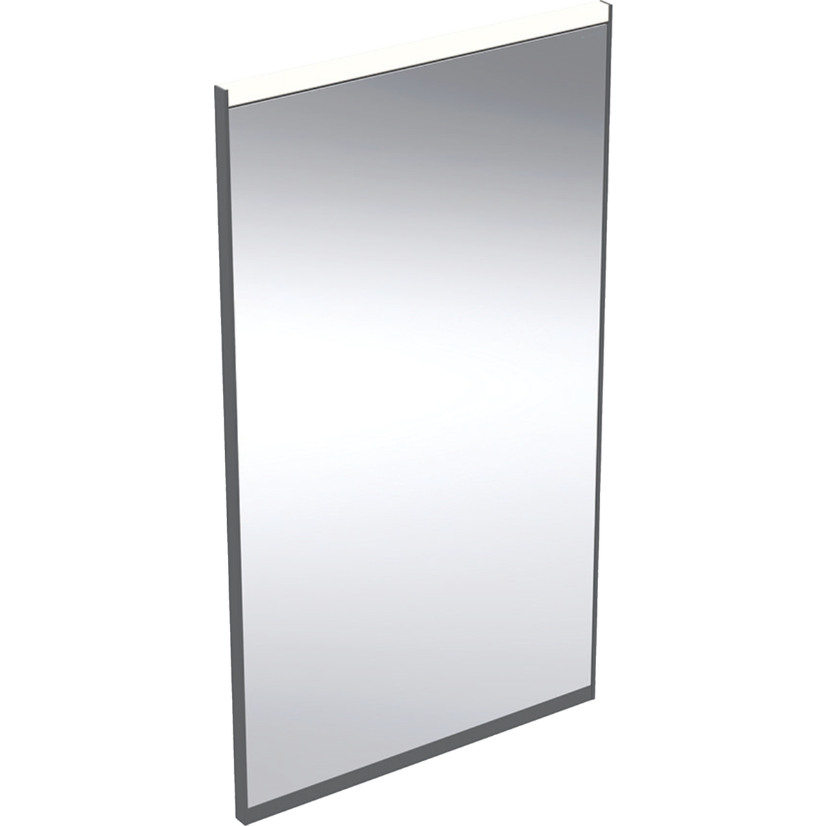 Option Plus Square illuminated mirror with lighting Black matt - 400mm