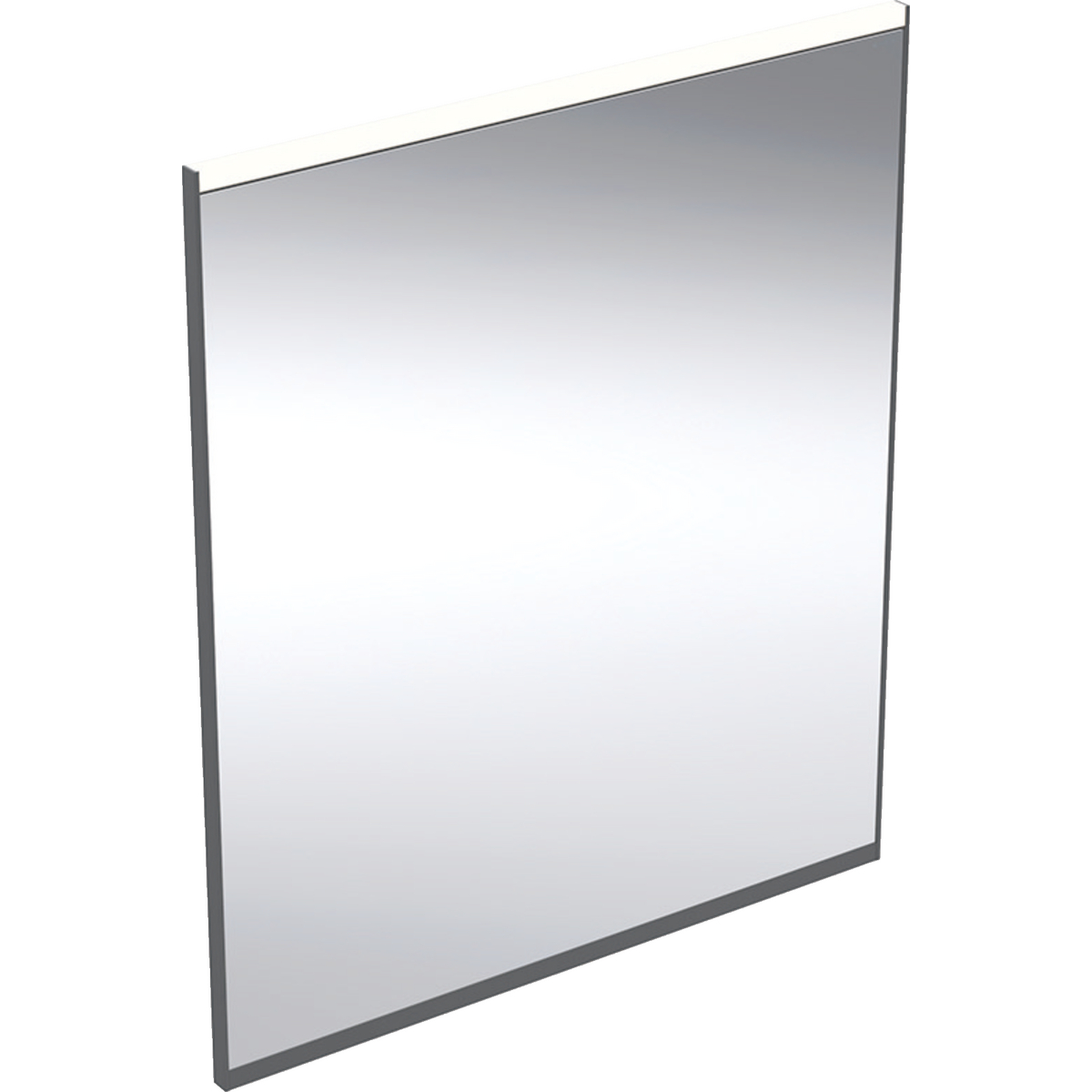 Option Plus Square illuminated mirror with lighting Black matt - 600mm