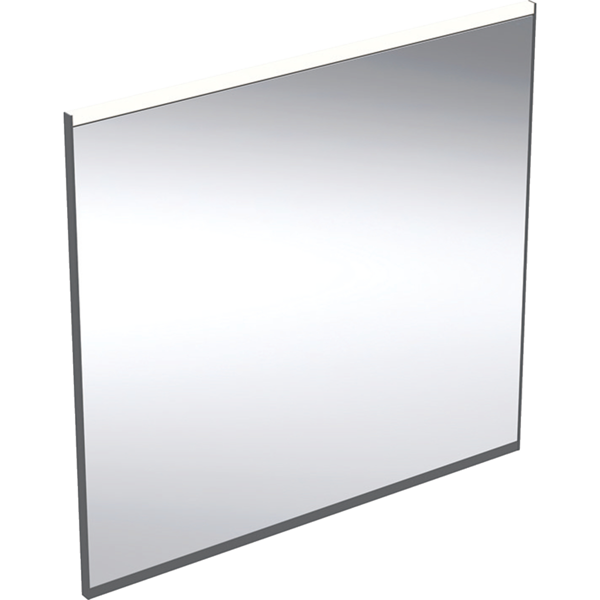 Option Plus Square illuminated mirror with lighting Black matt - 750mm