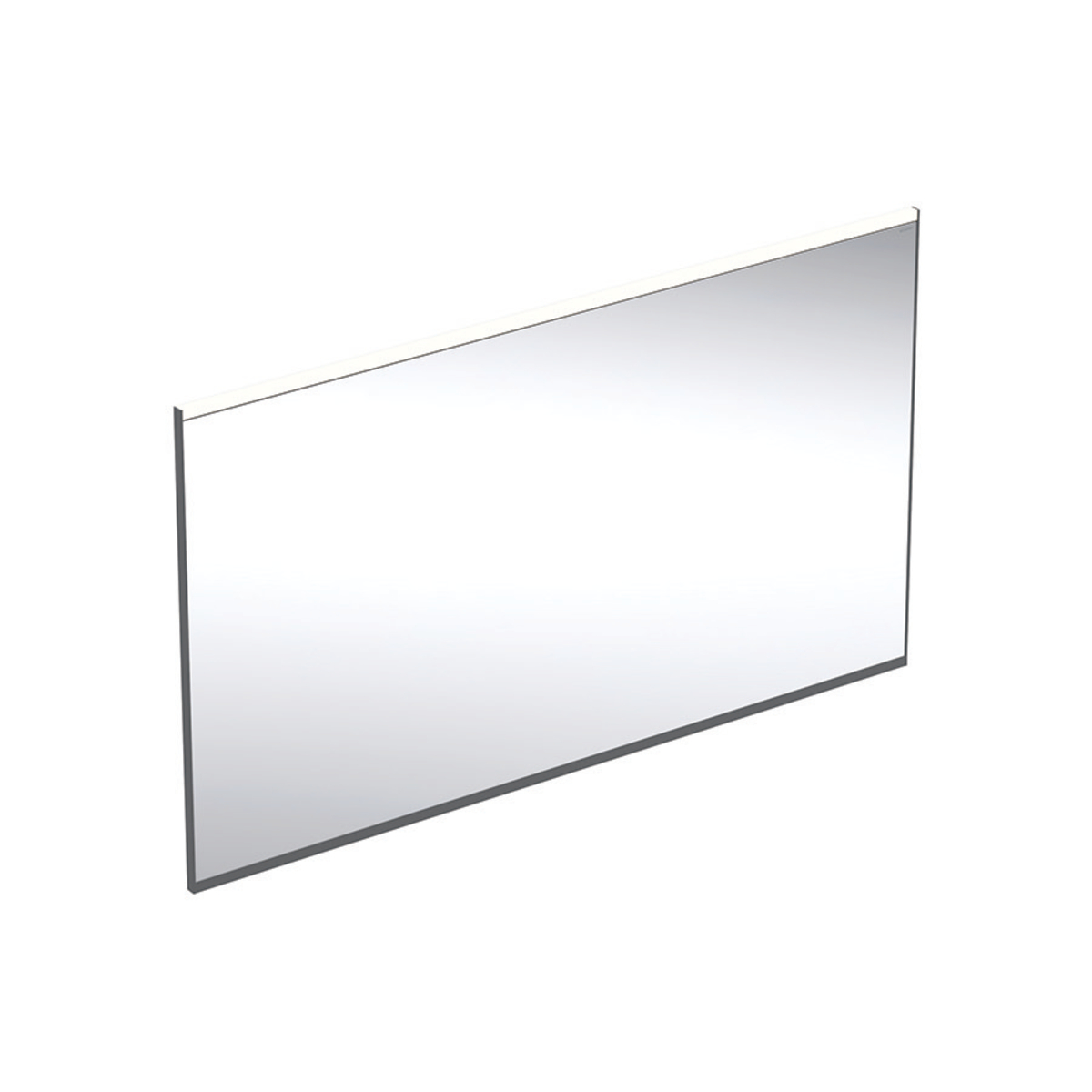 Option Plus Square illuminated mirror with lighting Black matt - 1200mm