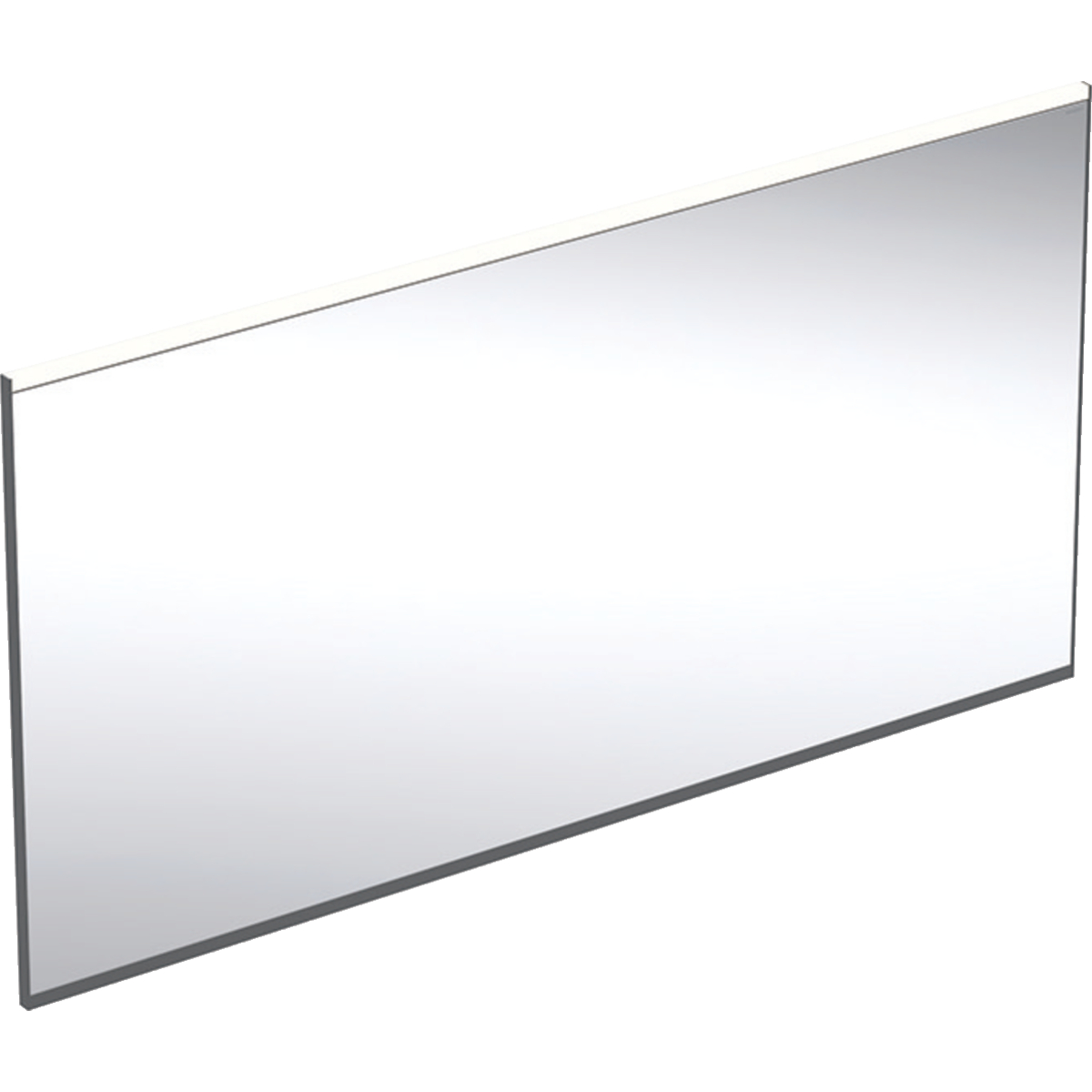 Option Plus Square illuminated mirror with lighting Black matt - 1350mm