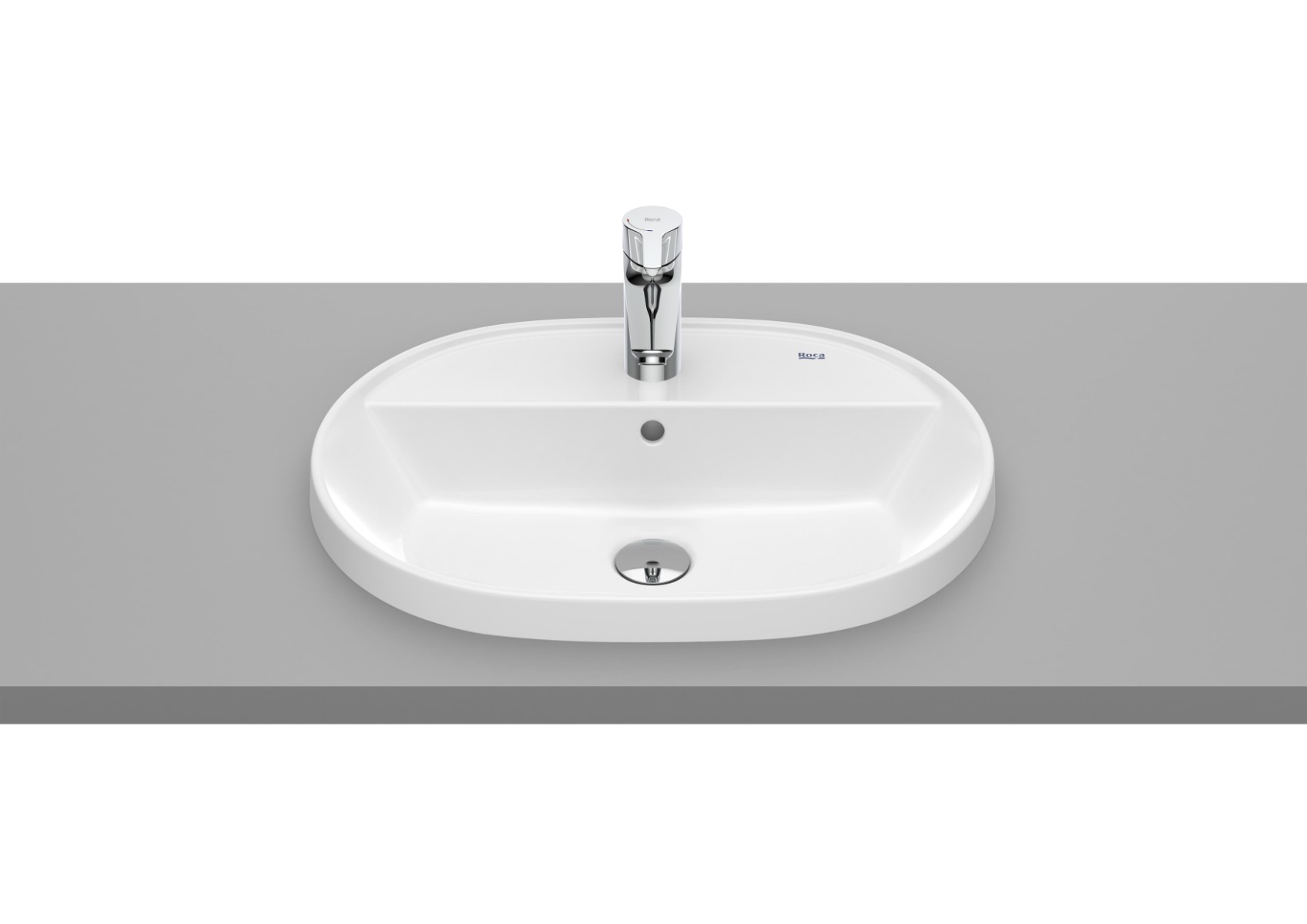 The Gap ROUND - In Countertop basin with taphole White